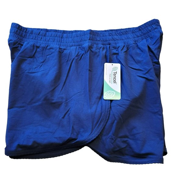 Lands' End Running Shorts Navy Blue Tencel Knit Woman's XL NWT JJ1791 - Picture 1 of 9